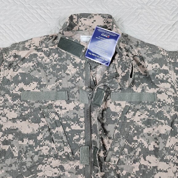 Defender M Men's Size Lrg Flame Resistant Camo BDU Full Zip Army Military Jacket - Picture 3 of 16